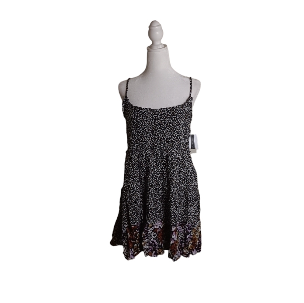 BP Women's Multi Color Spaghetti Strap Floral Flowy Mini Dress NWT. Siz…